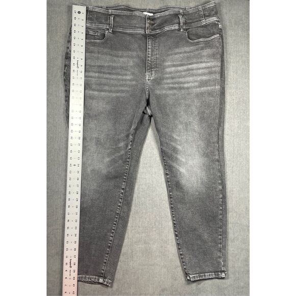 Lane Bryant Ultra High Rise Jeggings Women 26 Gray Skinny Flex Magic Waistband - Picture 2 of 11